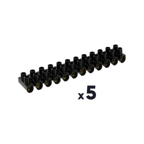 5 BARRETTE NOIR 6MM 12 BO DHOME