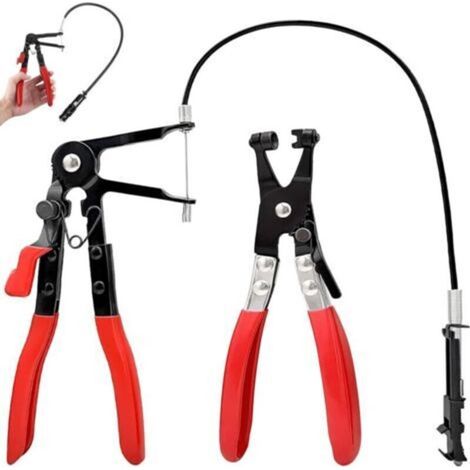 2 Pièces Pince Collier de Serrage, Pince a Collier Durite, Pince Durite Autoserrant, Pince Collier Echappement, Pince à Colliers d’échappement Flexible avec 650mm pour L'installation et Retrait (1/5)