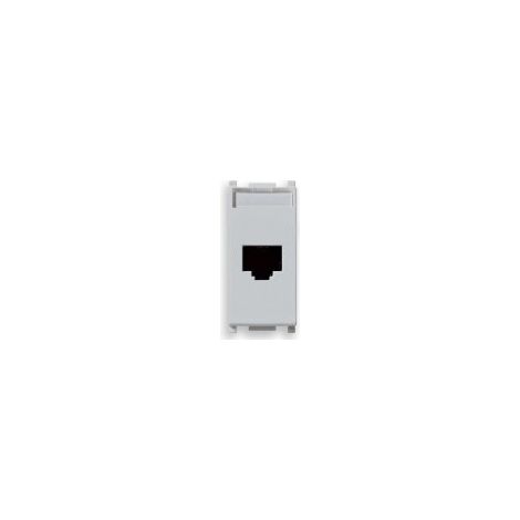 Presa RJ45 Vimar Plana Silver Netsafe Cat6 UTP 110 14339.6.SL