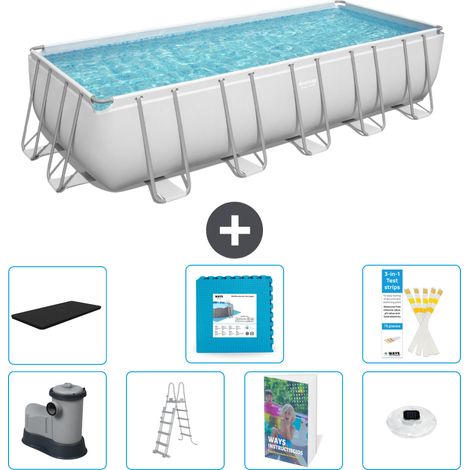 Bestway Bestway Power Steel Rectangulaire - 640x274x132 cm - 8-pièces S674 (1/4)