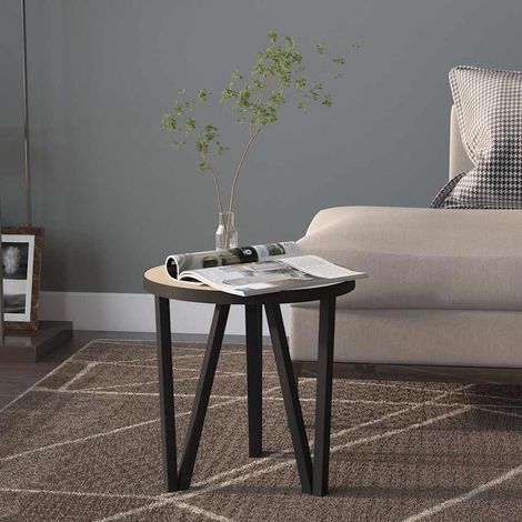 331666 vidaXL Tea Table Sonoma Oak 脴35 cm MDF (1/5)