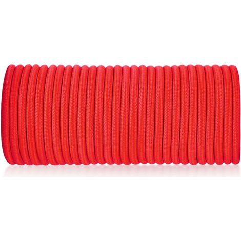 Corde de sécurité élastique rouge 4 mm x 30 m, sangle élastique, filet de chargement, articles fixes (1/4)