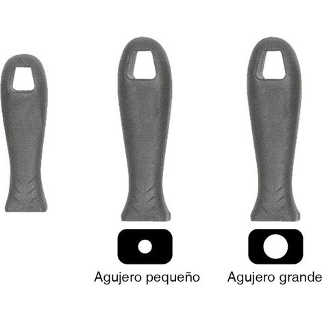 Manche de lime en plastique noir en forme de hérisson avec trou de 8 mm