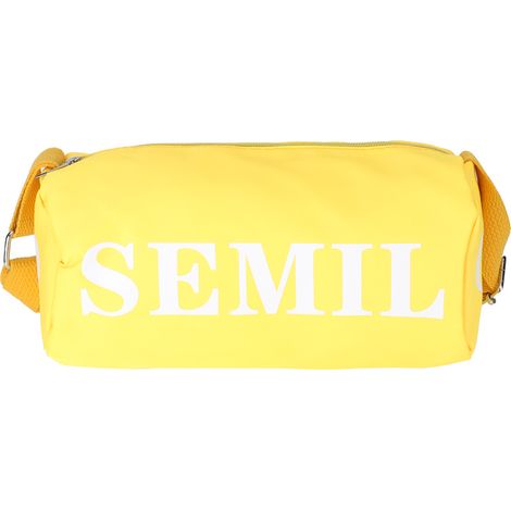 Sac banane enfant réglable tendance jaune citron, ceinture thoracique portable pour voyage extérieur, sac à bandoulière léger. (1/5)