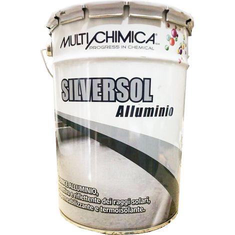 Multichimica SILVERSOL ALLUMINIO vernice impearmibilizzante termoisolante 5 LT 5 LT (1/4)