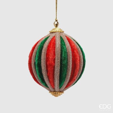 Palla Velluto a Spicchi Verde Rosso D10 EDG