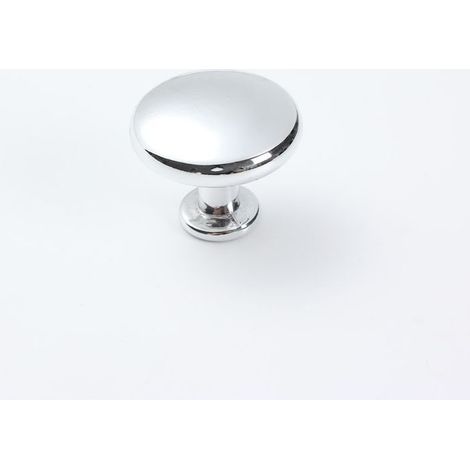 10 pièces poignée de porte d'armoire solide vanité poignée champignon cuisine armoire tiroir diamètre 28MM Chrome poli (1/5)