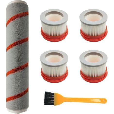 Pièces de rechange pour aspirateur à main sans fil pour Xiaomi Dreame V9 V9B , comprend 4 filtres HEPA, 1 brosse à rouleau (1/5)