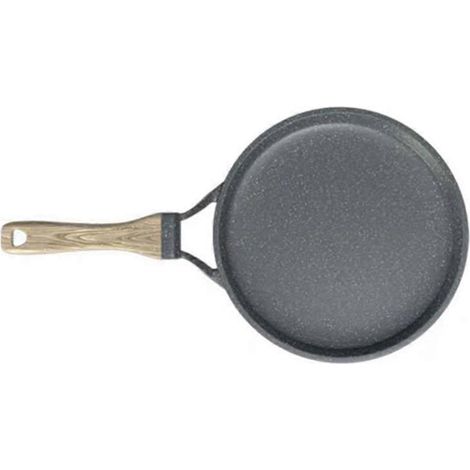Poêle à frire en pierre de 20 cm, antiadhésive, en fonte, pour crêpes et omelettes, compatible avec les plaques à gaz et à induction. Ustensiles de cuisine. (1/5)