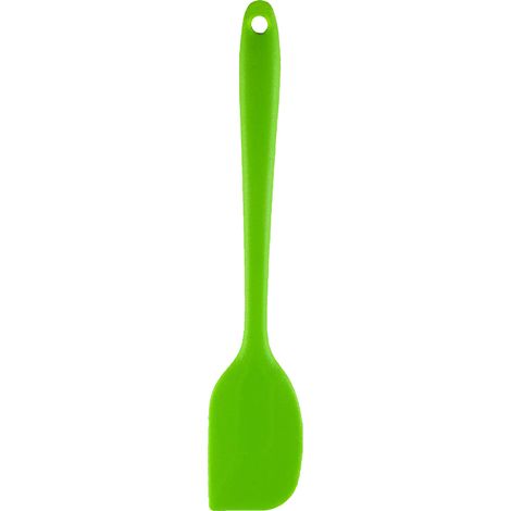 Spatola in silicone alimentare, resistente al calore, con impugnatura ergonomica, colore crema, accessorio da cucina per la casa, colore verde. (1/5)