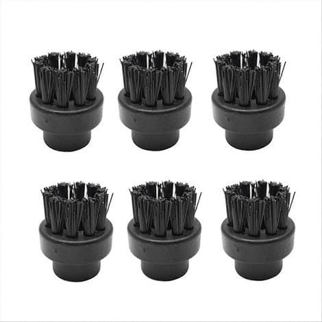 Lot de 6 petites brosses en nylon pour accessoires de buse de nettoyeur vapeur (1/5)