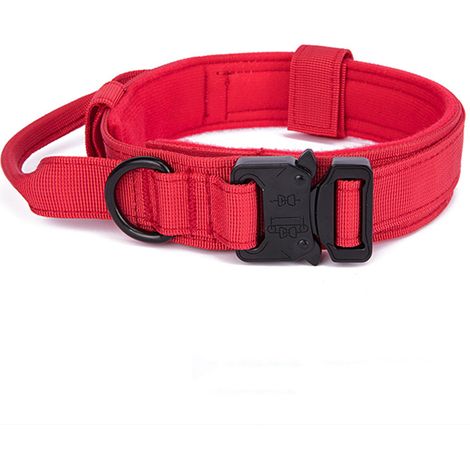 Collar para perro, nailon de alta densidad, asa de control, marco de metal, entrenamiento canino (1/5)