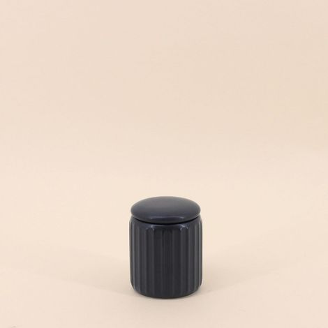 Pot à cotons en résine noire