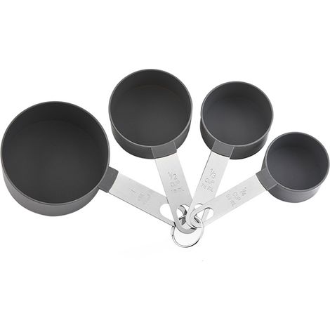 Cup Mesureur - Acier Inoxydable Empilable - Pour Ingrédients Solides Et Liquides - 4 Pièces (59 ml 79 ml 118 ml 237 ml) (1/5)