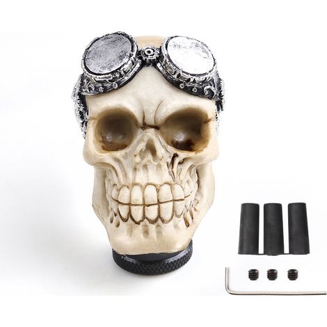 Car modification skull-shaped gear shift knob, creative and personalized gear shift head - diamond glasses (three nuts) (1/4)