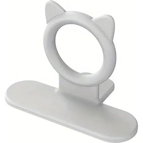 Lève-abattant WC, poignée en silicone, accessoires de salle de bain, ouvre-abattant, abattant WC et outils antidérapants (blanc) (1/4)