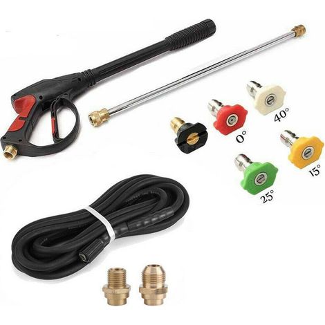 Nettoyeur haute pression 4000 psi, tuyau à 5 jets, kit de nettoyage haute pression, pistolet à eau (1/5)