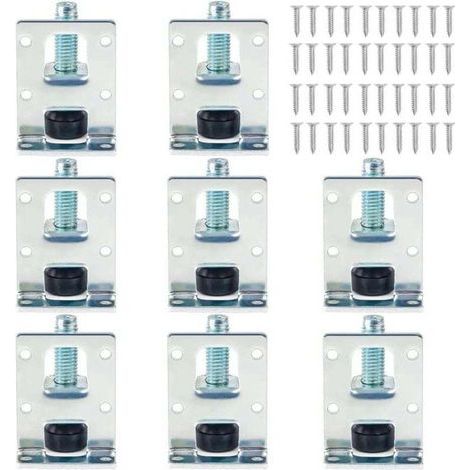 8 Pièces Niveleurs Meubles Réglables pour Armoires, Pieds de Nivellement Robustes, Niveleurs Meubles Robustes, Pied Meuble Reglable pour Tables, étagères, Placards, établi (1/4)