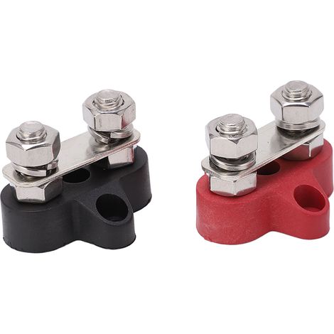 Batterieklemmenblock M8 Plus- und Minuspolanschluss, Set mit 12 V/24 V Gleichstrom für Auto und Boot (1/5)