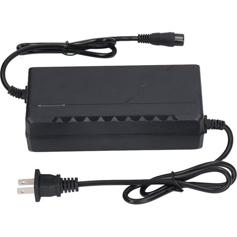 Chargeur intelligent 48V 2A 110W pour batterie lithium, fiche américaine à 3 broches, tension universelle 110-220V, adaptateur secteur haute performance. (1/5)