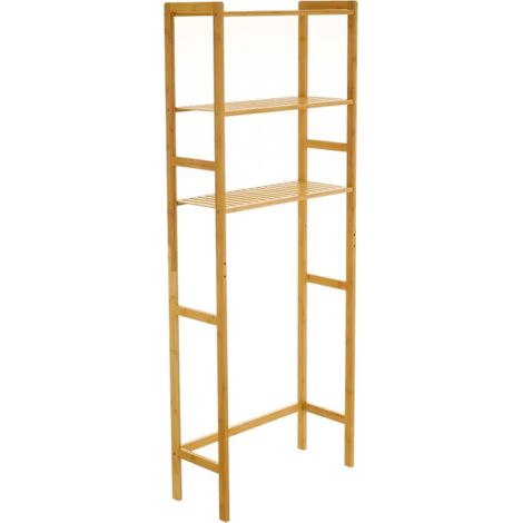 Étagère contour WC en bambou 60x25x161cm (1/5)