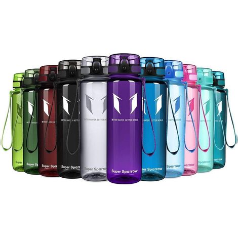 Trinkflasche Tritan BPA frei Sportflasche 350ml 750 ml Glossy Veilchen (1/5)