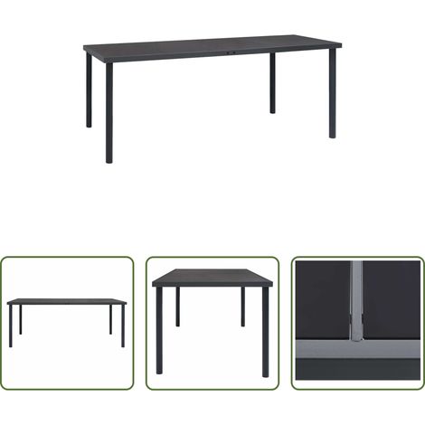 Table extérieure - Table à dîner d'extérieur Anthracite 190x90x74 cm Acier (1/5)