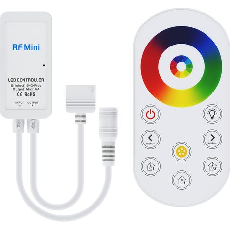 Ultra-thin LED touch remote control, four-in-one RGBW RF mini wireless controller, FCC constant voltage RF