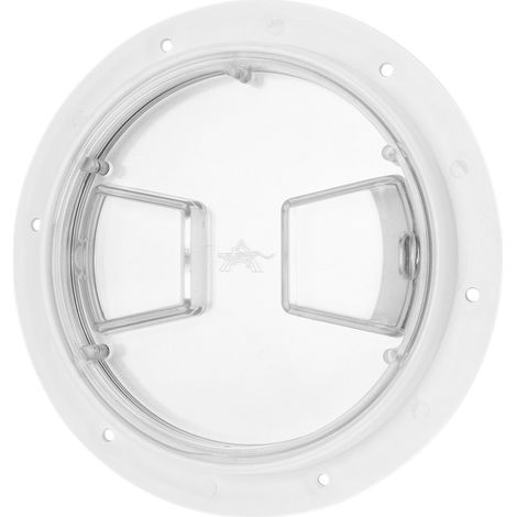 Tbest Ship/Yacht Parts, Trappe D'accès au Pont de Bateau TransparentCover Plaque ABS Ronde Blanche pour RV Marine Yacht (4in/10.16cm) (6 pouces). (1/5)