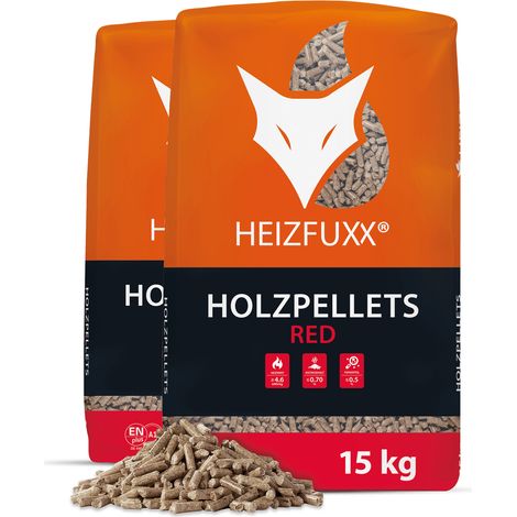 Heizfuxx Holzpellets Red 15kg x 2 Sack 30kg (1/5)