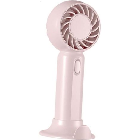 Mini-tragbarer elektrischer Ventilator mit drei einstellbaren Windgeschwindigkeiten, ideal für den täglichen Gebrauch durch Studenten, rosa. (1/5)