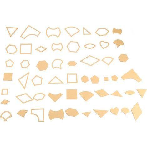54 transparente Acryl-Schablonen zum Nähen, Patchworken, für Lederarbeiten und DIY-Projekte (1/5)