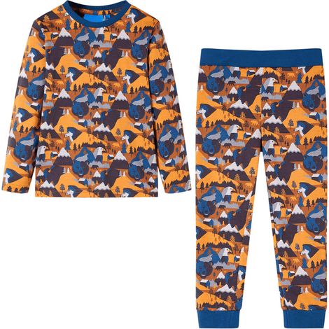 Teenpull – Kinderpyjama mit Langen Ärmeln Cognac 128 (1/5)