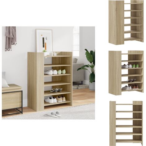 Schuhschrank Sonoma-Eiche 74,5x37,5x100 cm Holzwerkstoff - Schuhschrank - Holzwerkstoff - Sonoma-Eiche - Garderobe - Aufbewahrung (1/5)
