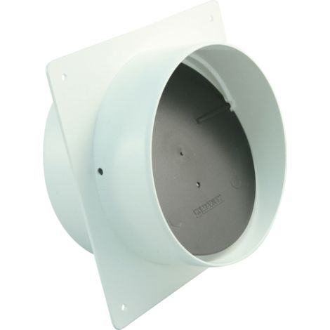 collegamento murale diametro125 bianco con sportello antiriflusso