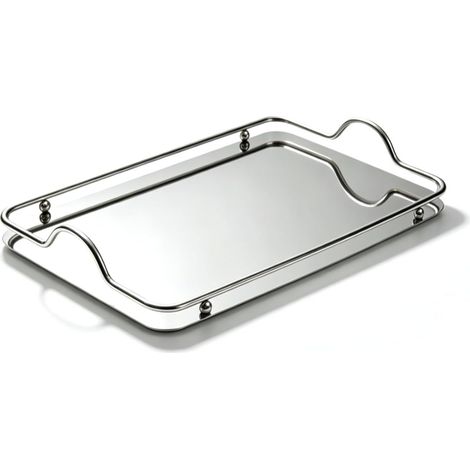 Stainless Steel Serving Tray with Handles, Small (1/5)