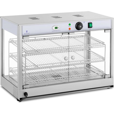 Vitrine chauffante - Royal Catering - Puissance : 1 200 W - Plage de température : 25 - 85 °C (1/5)