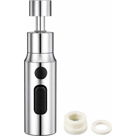 Aérateur de Robinet, Pivotant 360° pour Cuisine et Salle de Bain, Douchette Évier 3 Modes de Jets, Rallonge Robinet Cuisine et Mitigeur Douche, Économie d'Eau et Nettoyage Facile (1/5)
