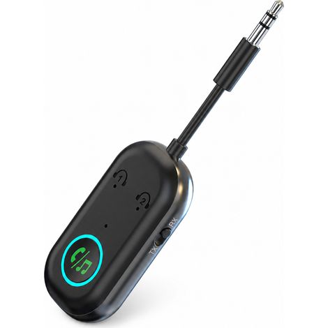 Émetteur Récepteur Bluetooth 2 en 1 BR08 avec Jack 3,5 mm pour AUX Voiture et TV, Connexion pour 2 Casques (1/5)