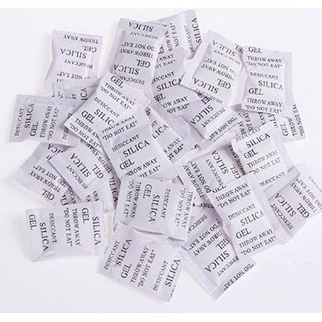 Sachet déshydratant. 200 sachets de gel de silice de 1 g. absorbeur d'humidité. déshumidificateur. anti-moisissures. Ruikalucky (1/4)