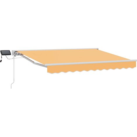 Manueller Markisenrahmen mit LEDs Sand 2,5 x 2 m vidaXL