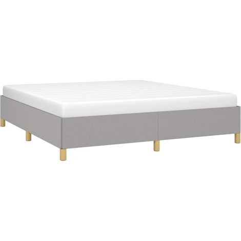 Bed Frame without Mattress Light Grey California King Fabric vidaXL (1/5)