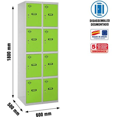 Simonrack Simonlocker Metallregal Grau-Grün 1800x600x500 mm