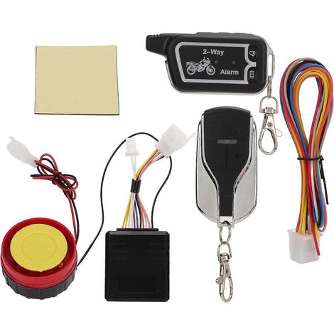 Motorrad-Zwei-Wege-Alarmsystem mit Vibrations- und Tonalarm, LCD-Fernbedienung, Diebstahlschutz und Energiesparmodus