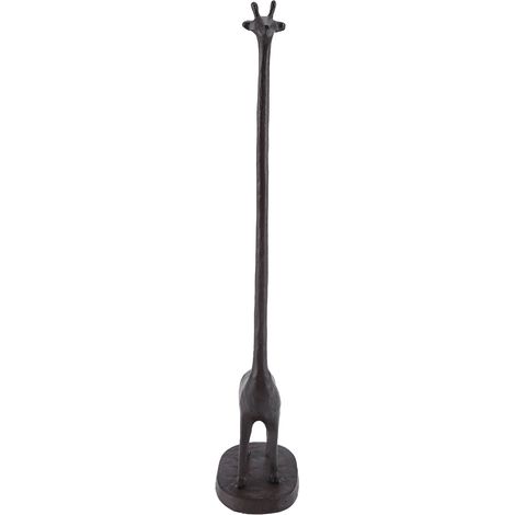 1 Porte-rouleau papier toilette, métal fonte, finition vert-de-gris, design girafe, pour salle de bain cuisine (1/5)