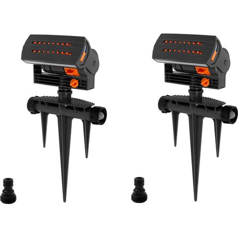 (2 pièces) Arroseur de pelouse à 16 trous, arrosage uniforme et oscillant, avec filtre de pulvérisation réglable pour l'irrigation du gazon de jardin (1/5)