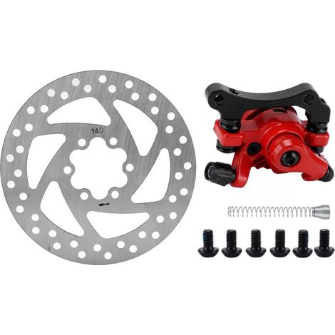 Kit d'étrier à Disque de Frein à Scooter de 140 Mm, Rotor de Frein en Acier Inoxydable à 6 Trous, Freinage amélioré en Alliage en Aluminium (1/5)