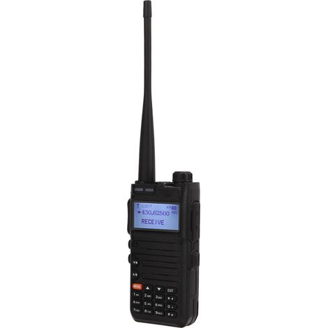 Talkies-walkies bibandes VHF/UHF avec fonction SOS et support de charge (prise européenne 220 V). (1/5)
