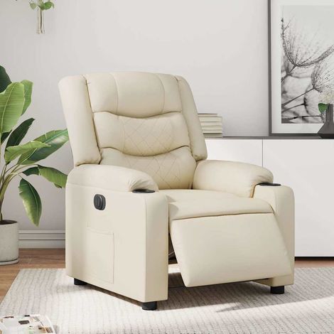 Relaxsessel Elektrisch Creme Kunstleder vidaXL384780 (1/5)