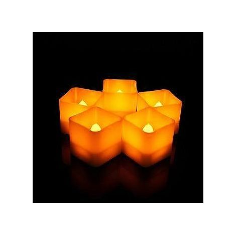 SZTXJ 12 Bougies LED clignotantes sans flamme - Blanc chaud - Décorations de Noël et d'Halloween (S) (1/4)